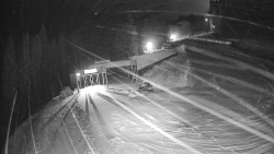 Modrá sjezdovka - dojezd k lanové dráze