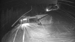 Modrá sjezdovka - dojezd k lanové dráze