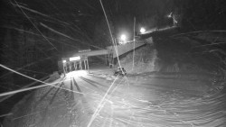 Modrá sjezdovka - dojezd k lanové dráze