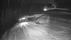 Modrá sjezdovka - dojezd k lanové dráze