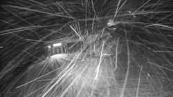 Modrá sjezdovka - dojezd k lanové dráze