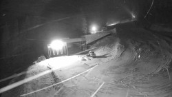 Modrá sjezdovka - dojezd k lanové dráze