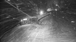 Modrá sjezdovka - dojezd k lanové dráze