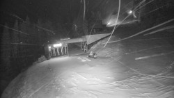 Modrá sjezdovka - dojezd k lanové dráze