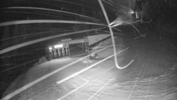 Modrá sjezdovka - dojezd k lanové dráze