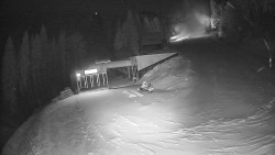 Modrá sjezdovka - dojezd k lanové dráze