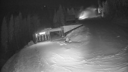 Modrá sjezdovka - dojezd k lanové dráze