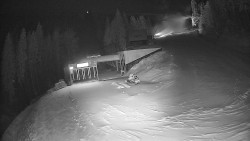 Modrá sjezdovka - dojezd k lanové dráze