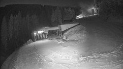 Modrá sjezdovka - dojezd k lanové dráze