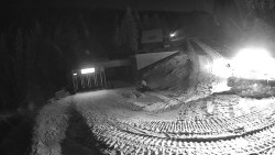 Modrá sjezdovka - dojezd k lanové dráze