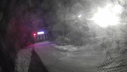 Modrá sjezdovka - dojezd k lanové dráze