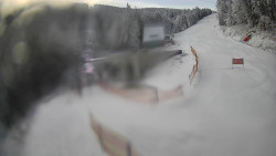 Modrá sjezdovka - dojezd k lanové dráze