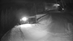 Modrá sjezdovka - dojezd k lanové dráze