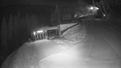 Modrá sjezdovka - dojezd k lanové dráze