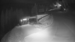 Modrá sjezdovka - dojezd k lanové dráze