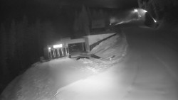 Modrá sjezdovka - dojezd k lanové dráze