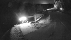 Modrá sjezdovka - dojezd k lanové dráze