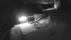 Modrá sjezdovka - dojezd k lanové dráze