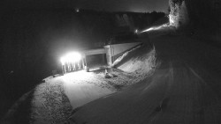 Modrá sjezdovka - dojezd k lanové dráze