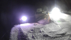 Modrá sjezdovka - dojezd k lanové dráze