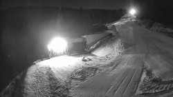 Modrá sjezdovka - dojezd k lanové dráze