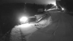 Modrá sjezdovka - dojezd k lanové dráze