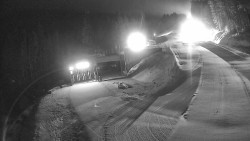 Modrá sjezdovka - dojezd k lanové dráze