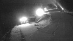 Modrá sjezdovka - dojezd k lanové dráze