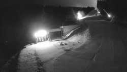 Modrá sjezdovka - dojezd k lanové dráze