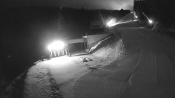 Modrá sjezdovka - dojezd k lanové dráze