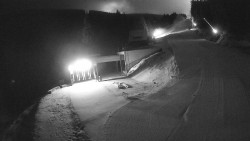 Modrá sjezdovka - dojezd k lanové dráze