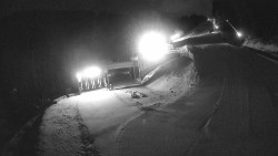 Modrá sjezdovka - dojezd k lanové dráze