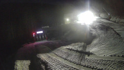 Modrá sjezdovka - dojezd k lanové dráze