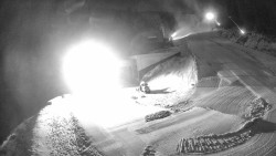 Modrá sjezdovka - dojezd k lanové dráze