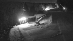 Modrá sjezdovka - dojezd k lanové dráze