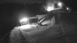 Modrá sjezdovka - dojezd k lanové dráze