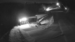 Modrá sjezdovka - dojezd k lanové dráze