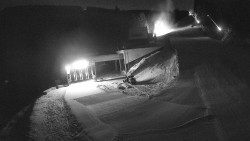 Modrá sjezdovka - dojezd k lanové dráze