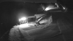 Modrá sjezdovka - dojezd k lanové dráze