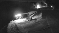 Modrá sjezdovka - dojezd k lanové dráze