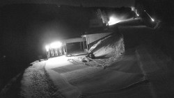 Modrá sjezdovka - dojezd k lanové dráze