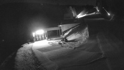 Modrá sjezdovka - dojezd k lanové dráze