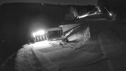 Modrá sjezdovka - dojezd k lanové dráze