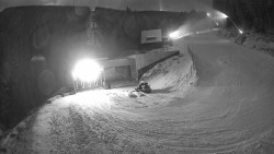 Modrá sjezdovka - dojezd k lanové dráze