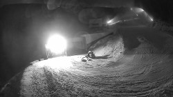 Modrá sjezdovka - dojezd k lanové dráze