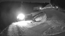 Modrá sjezdovka - dojezd k lanové dráze