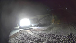 Modrá sjezdovka - dojezd k lanové dráze