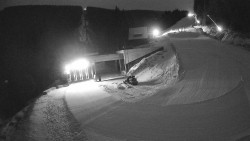 Modrá sjezdovka - dojezd k lanové dráze