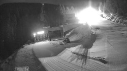 Modrá sjezdovka - dojezd k lanové dráze