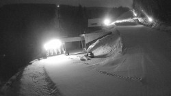 Modrá sjezdovka - dojezd k lanové dráze